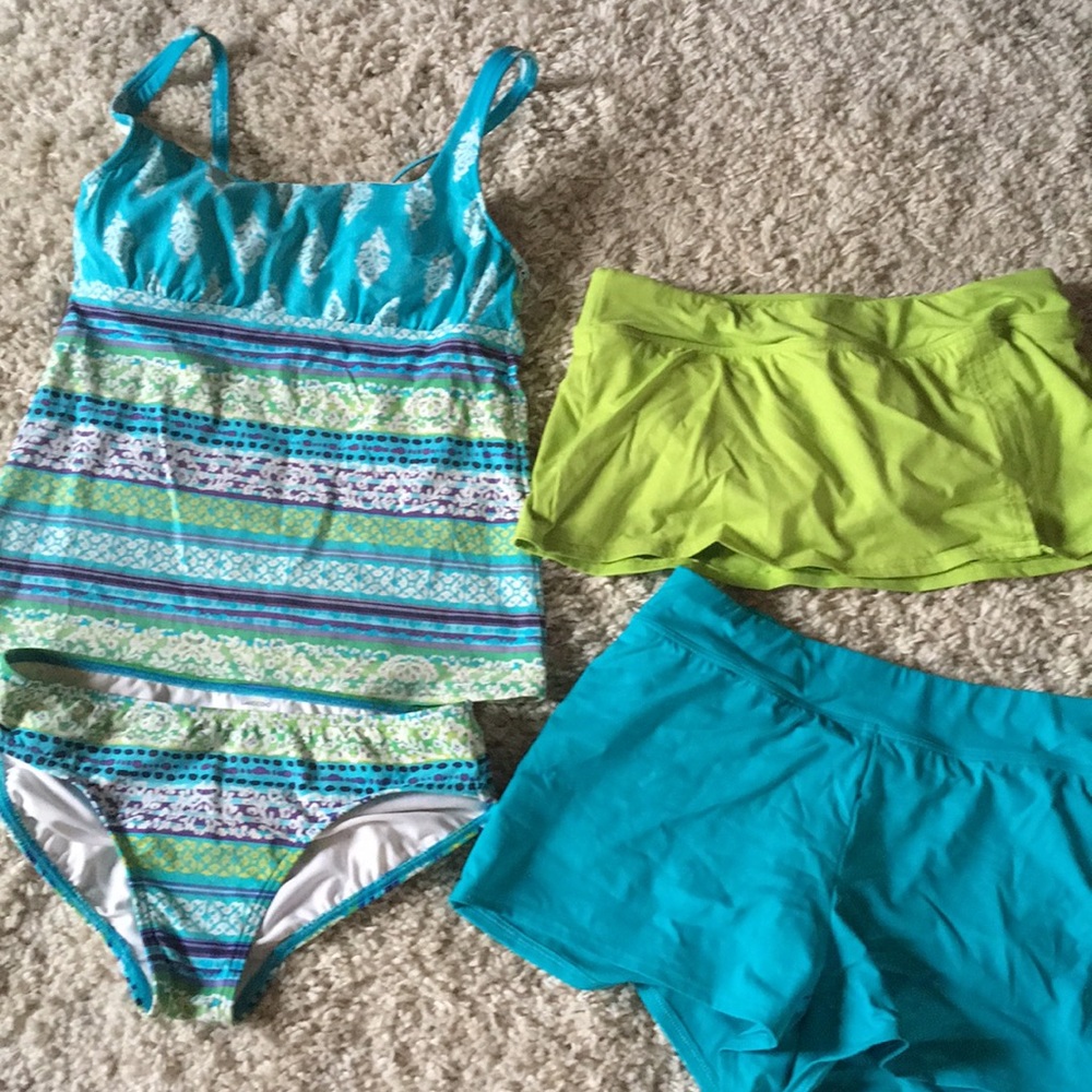 Lands End Swimsuit with 3 bottoms!